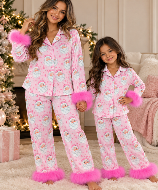 Mommy and Me Matching Santa Pajamas
