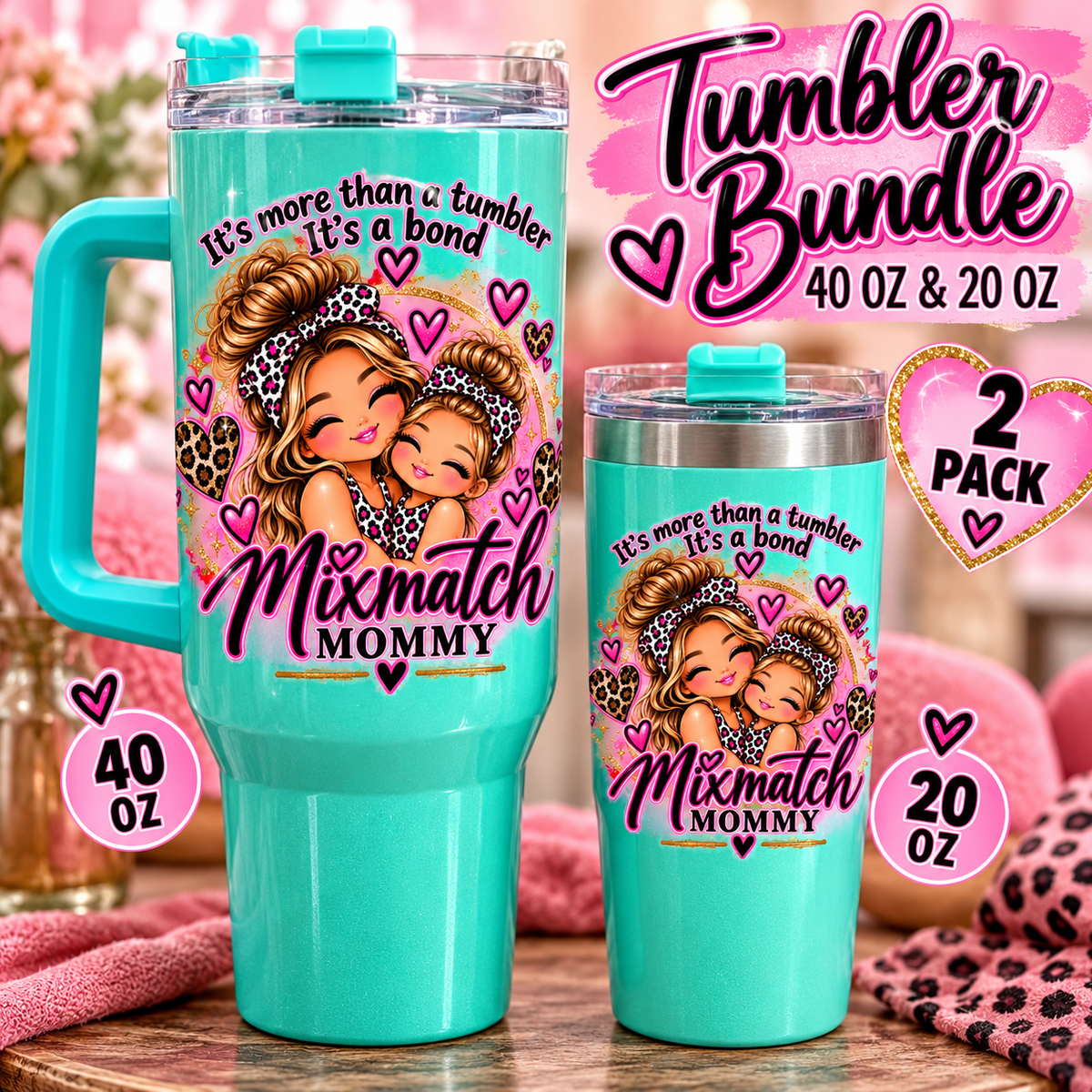 Teal Tumbler Set